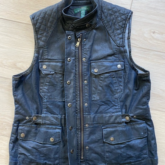 Ladies dark blue denim vest - Picture 5 of 9